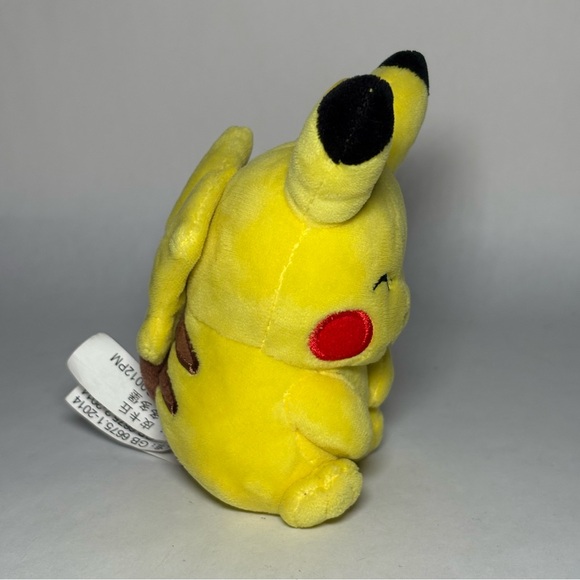 Vintage 1997 Pokémon Pikachu Smiling Face Plush Clip-On Keychain 5.5” Nintendo - Picture 5 of 9